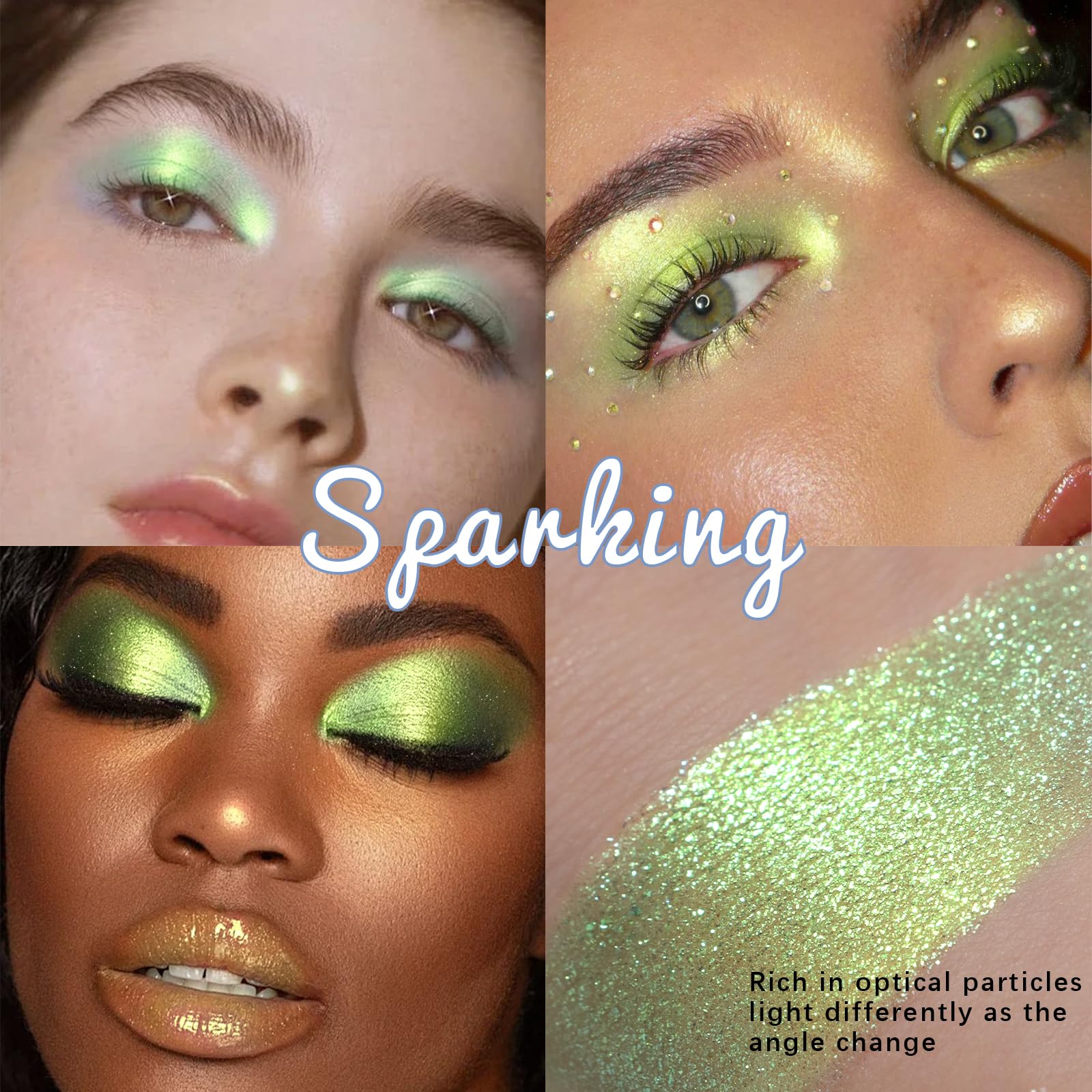Noerrors fingertip applying shade on eyelid for intense shimmer