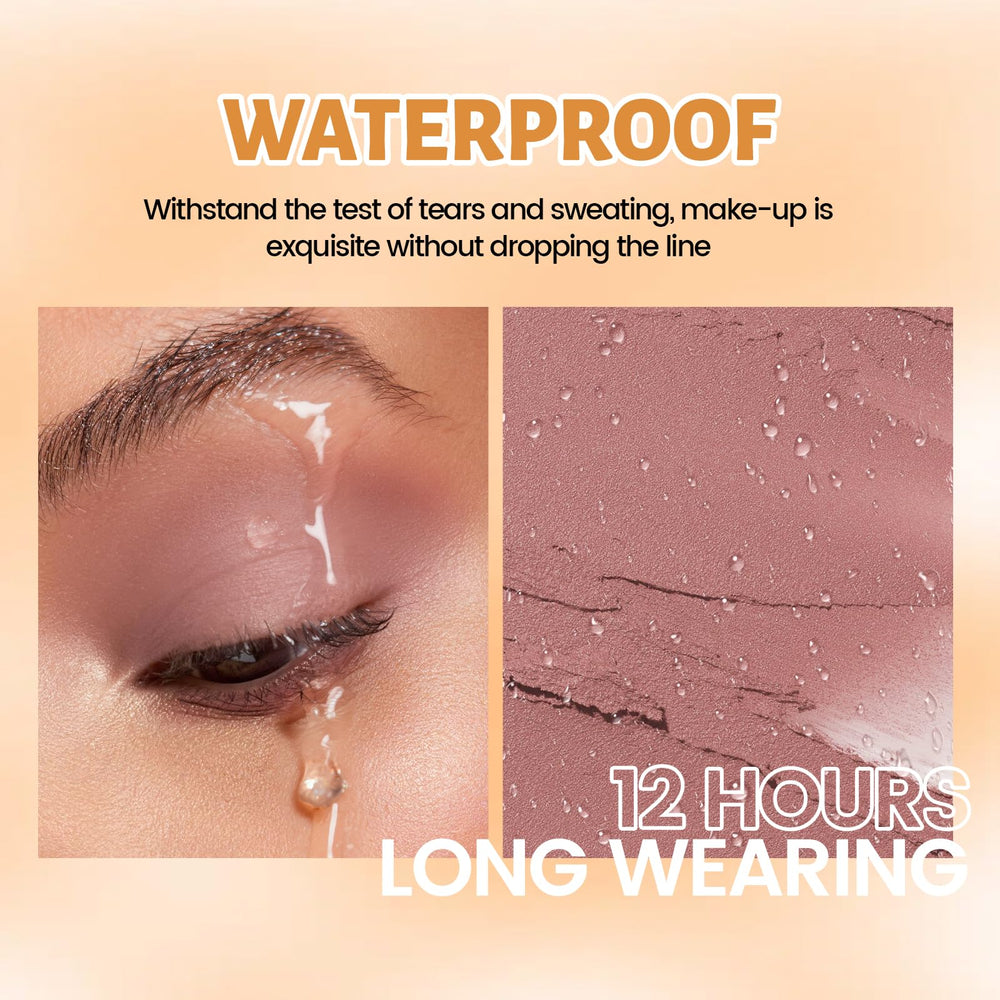 Noerrors application on eye demonstrating blended nude shade for quick everyday makeup