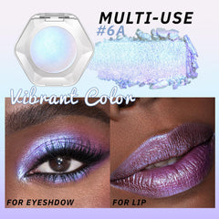 Noerrors applied on eyelid, iridescent color shift for bold eyes