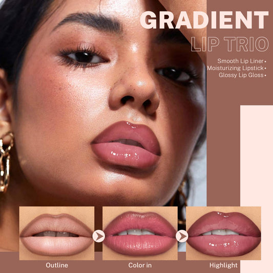 Noerrors brown lip liner close-up highlighting precision and smooth application