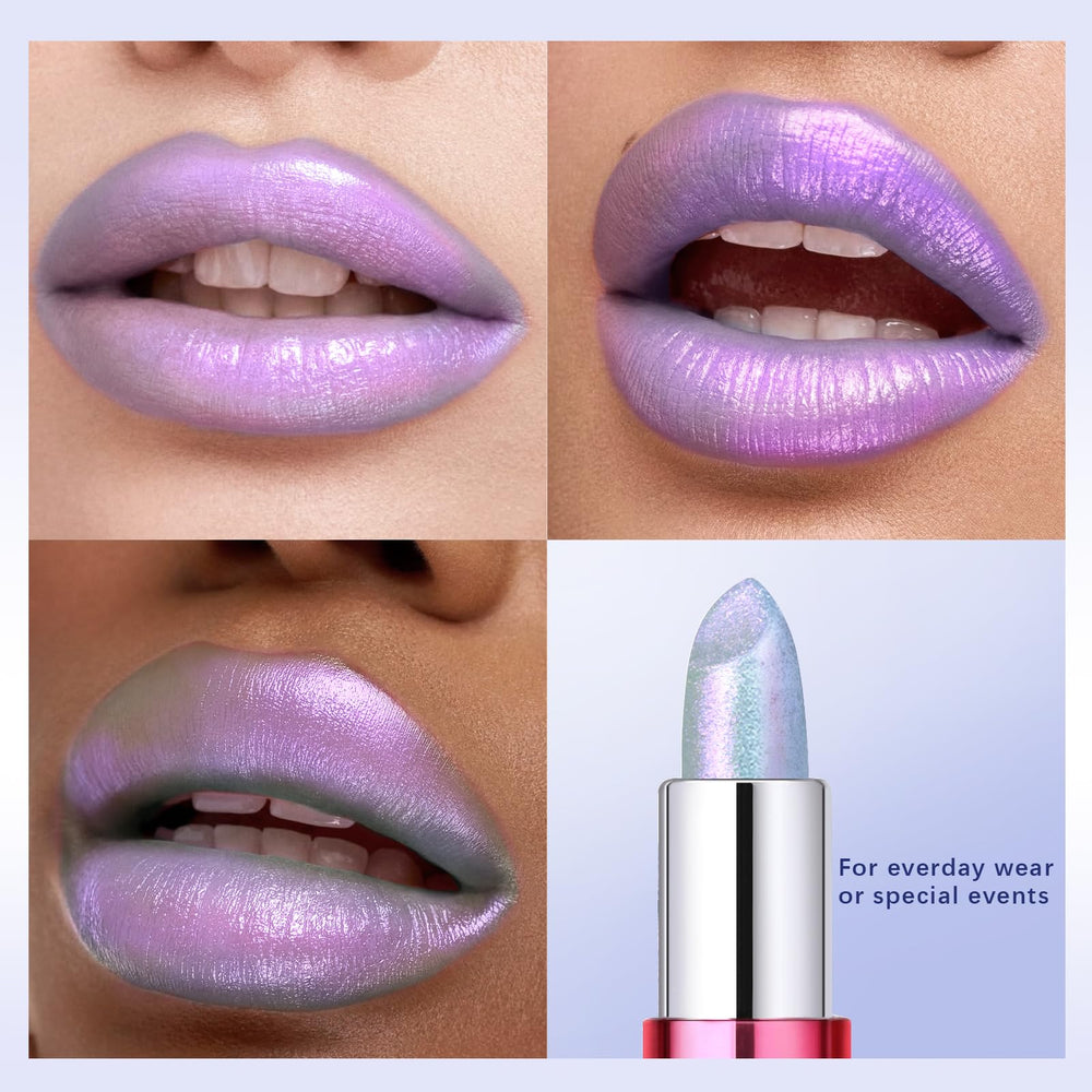 Noerrors size comparison with hand showing compact lipstick scale and portability benefit