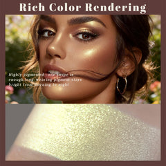 Noerrors eye makeup in use with duochrome shimmer, long-lasting stage-ready effect