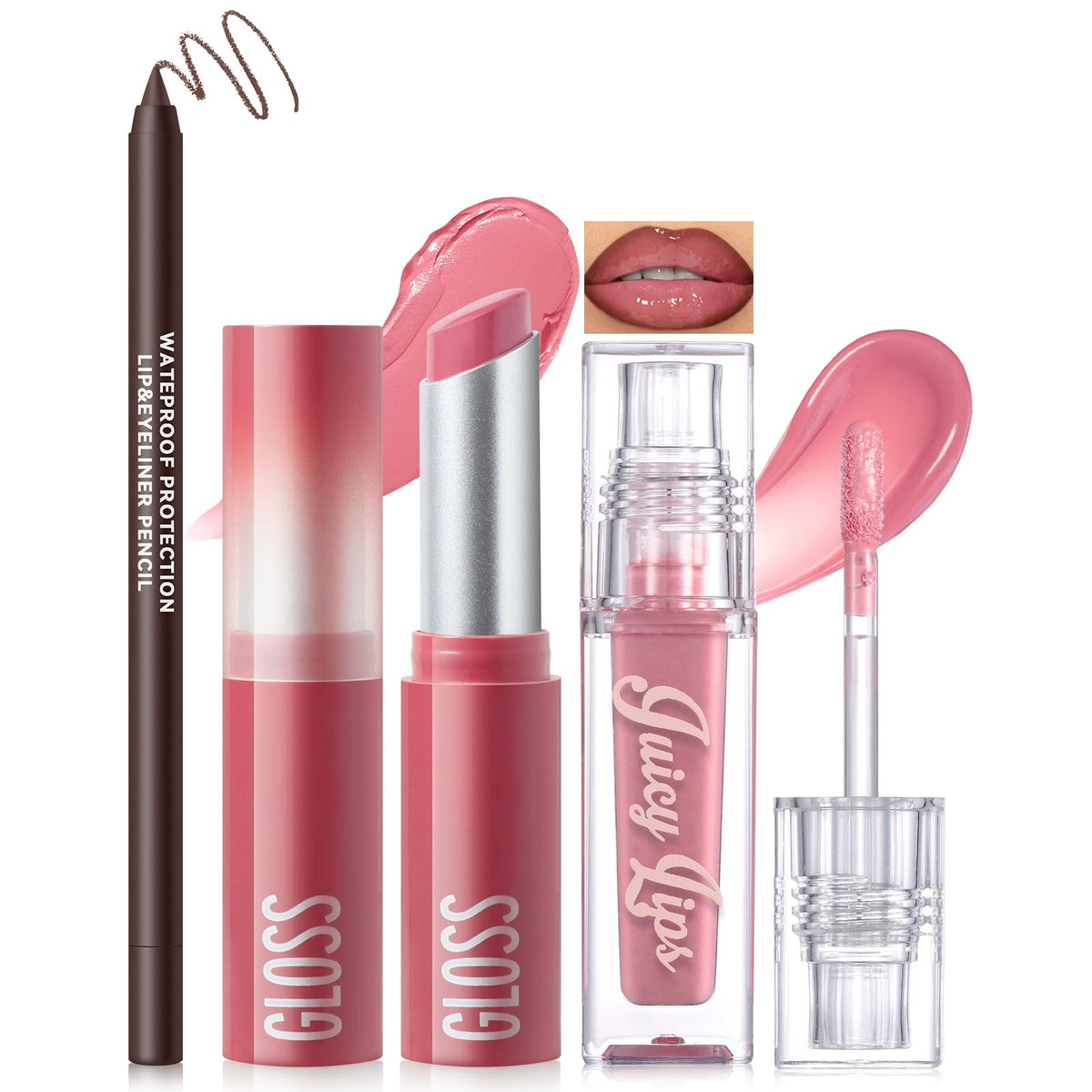 Noerrors front packaging of 3pcs lip combo showing trio and benefits