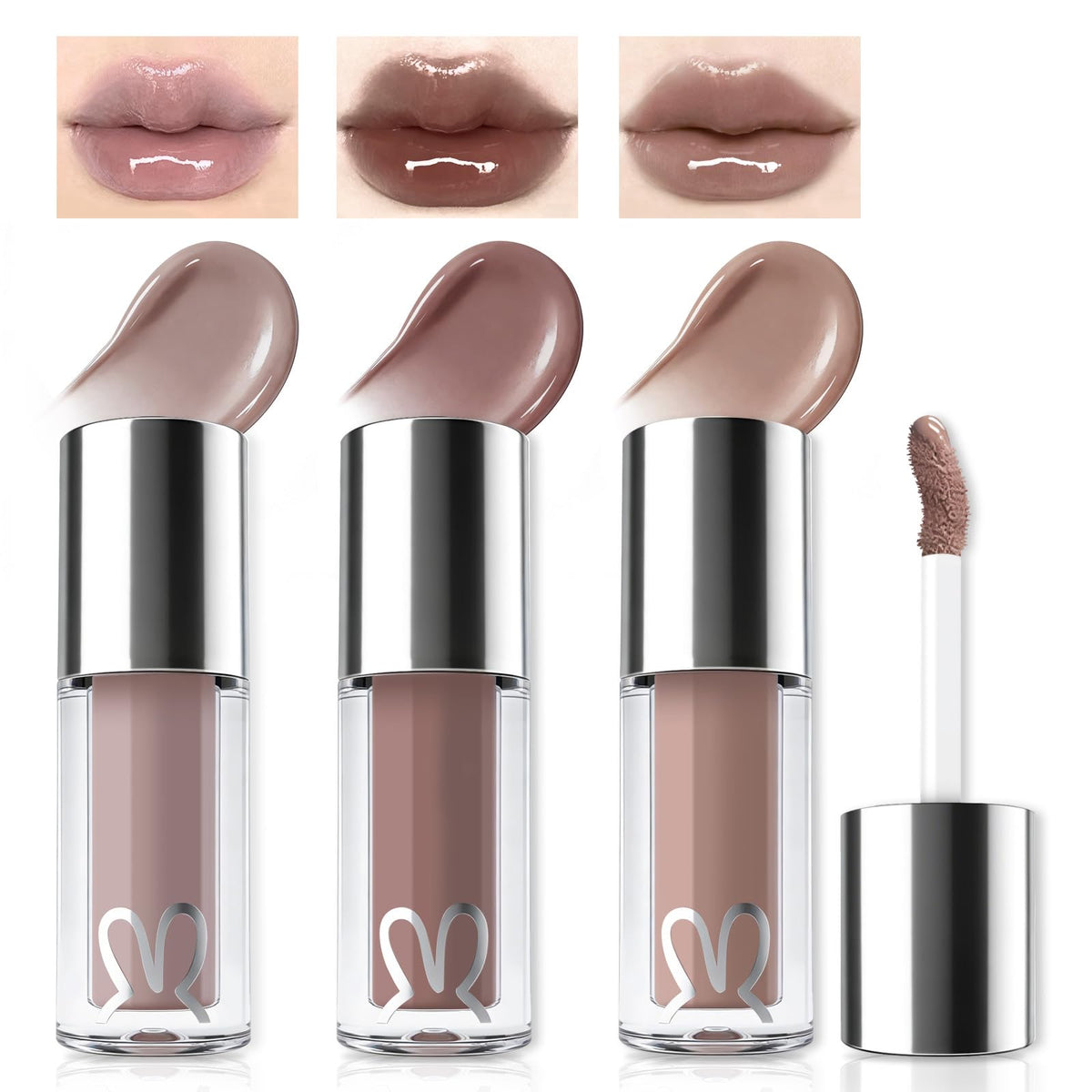 Noerrors front packaging showing three cool-toned glosses and compact set advantage