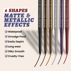 Noerrors in-use eye application showing smooth liner for long-lasting definition