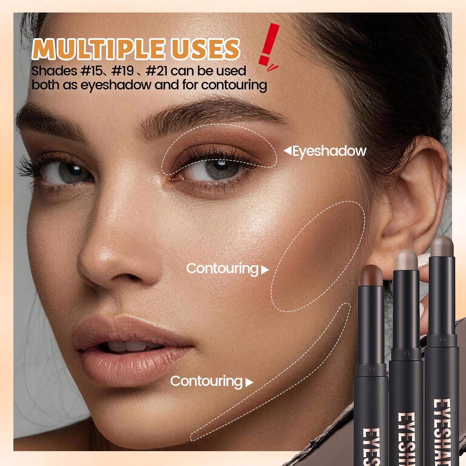 Noerrors label and shade names on the packaging clarifying colors for easy selection