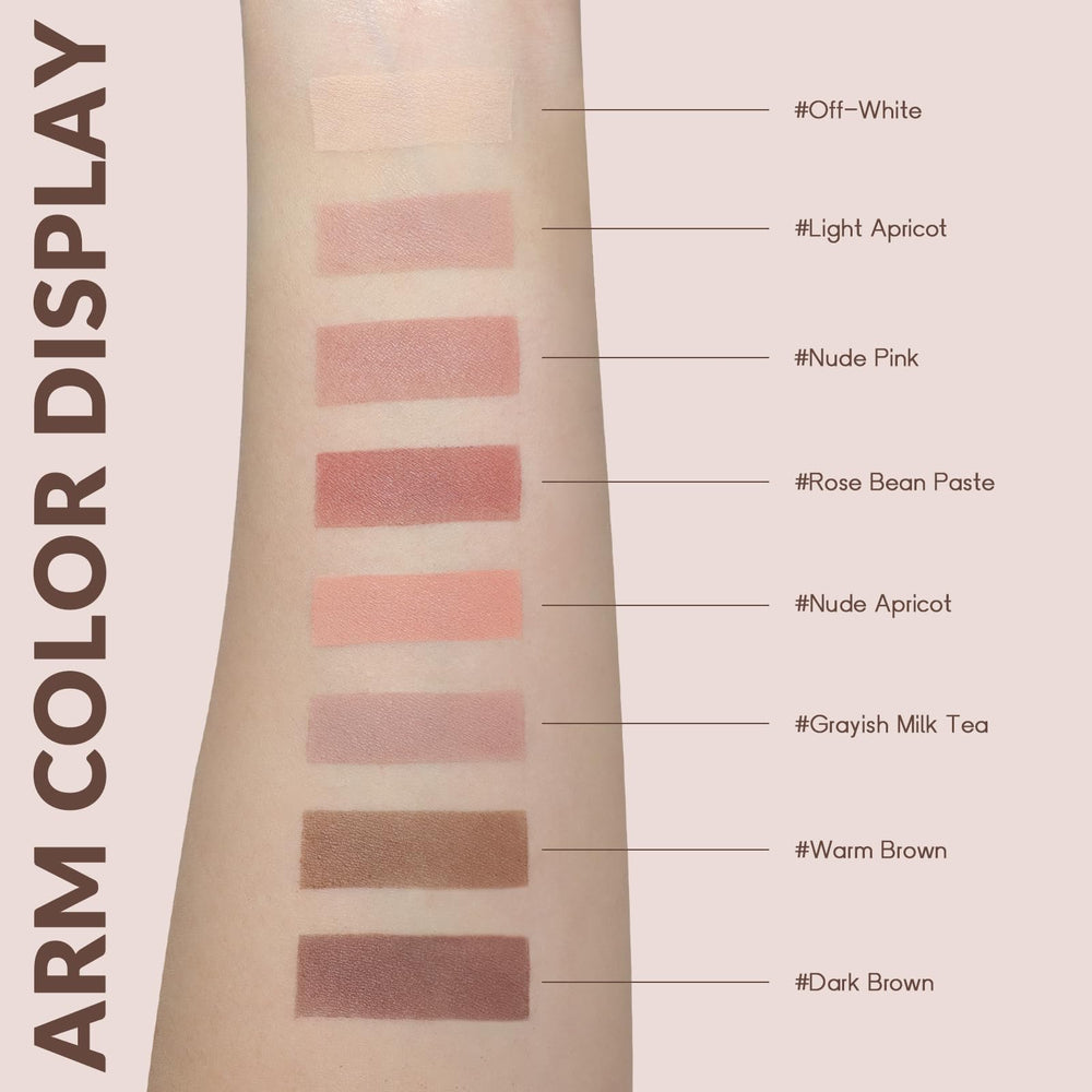 Noerrors lifestyle daytime look on model showcasing natural, low-contrast eye definition