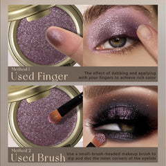 Noerrors lifestyle evening look with smoky mauve eyes showing long-wear sparkle benefit