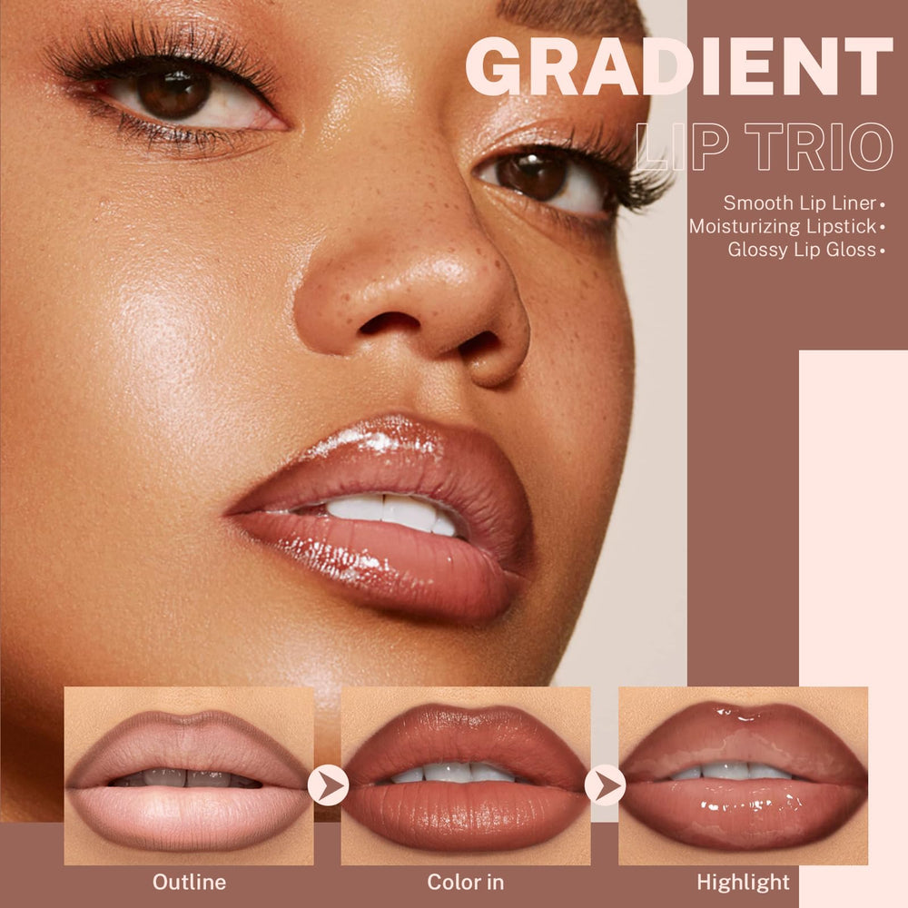 Noerrors brown lip liner close-up demonstrating precise application benefit