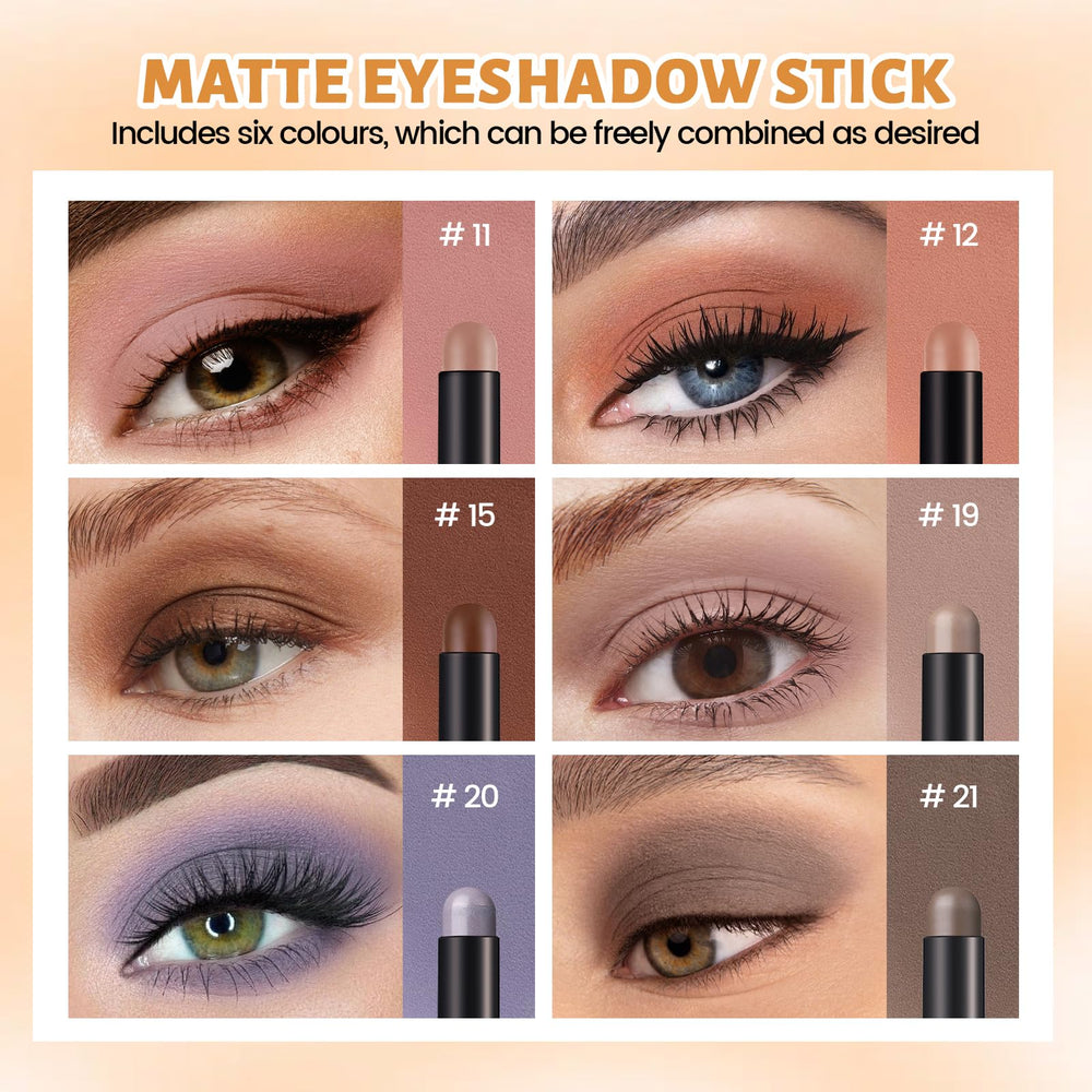 Noerrors open eyeshadow stick close-up showing creamy matte texture for smooth application