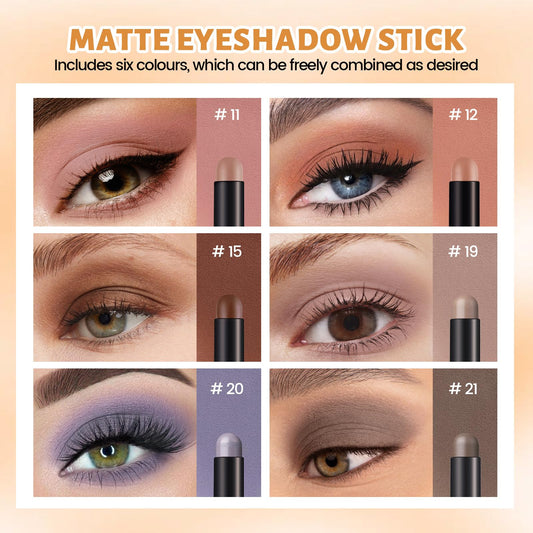 Noerrors open eyeshadow stick close-up showing creamy matte texture for smooth application