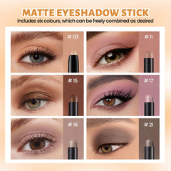 Noerrors open sticks array displaying all six shades for versatile natural looks