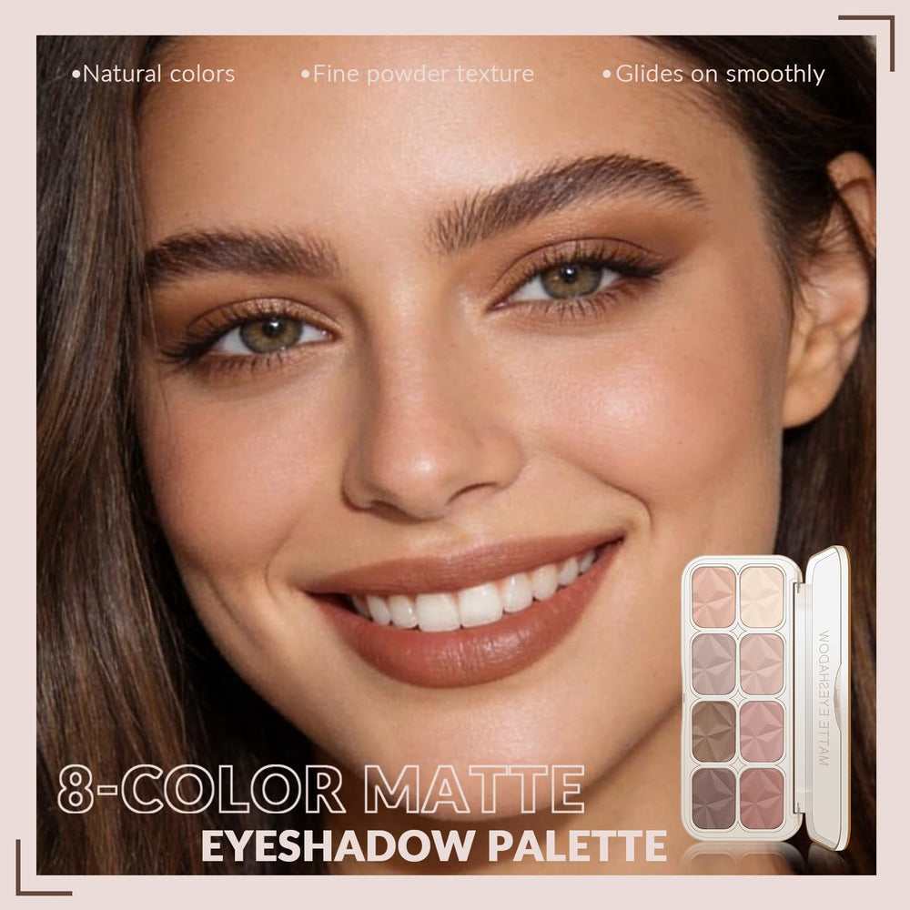 Noerrors pan close-up of soft mauve and taupe powders highlighting velvety texture