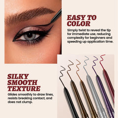 Noerrors shades laid out displaying matte and metallic colors for versatile looks
