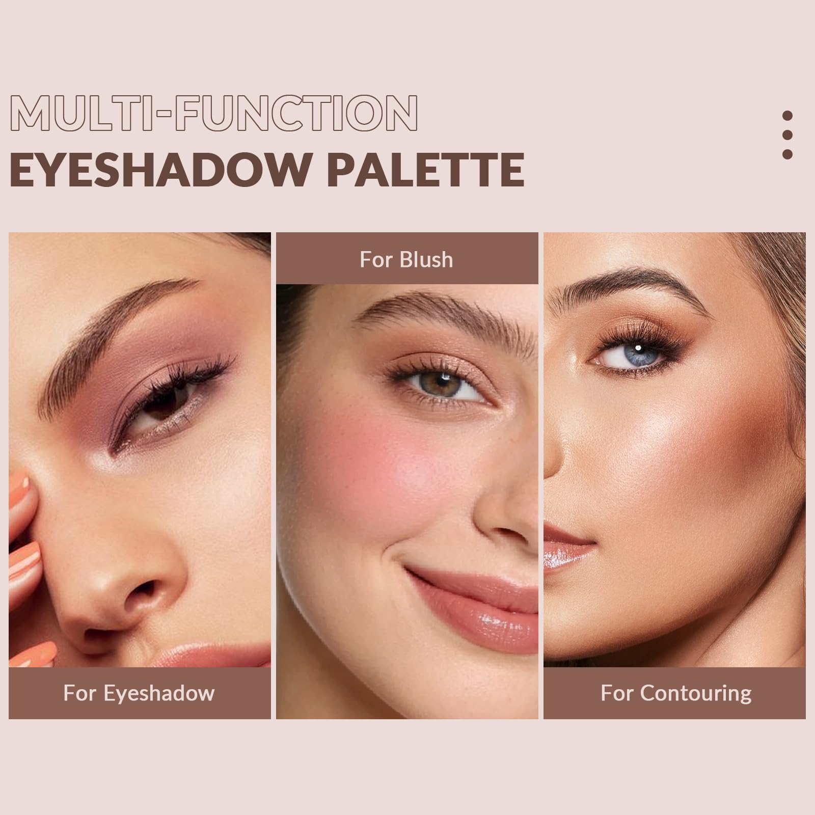 Noerrors size comparison with hand illustrating compact, travel-friendly palette benefit