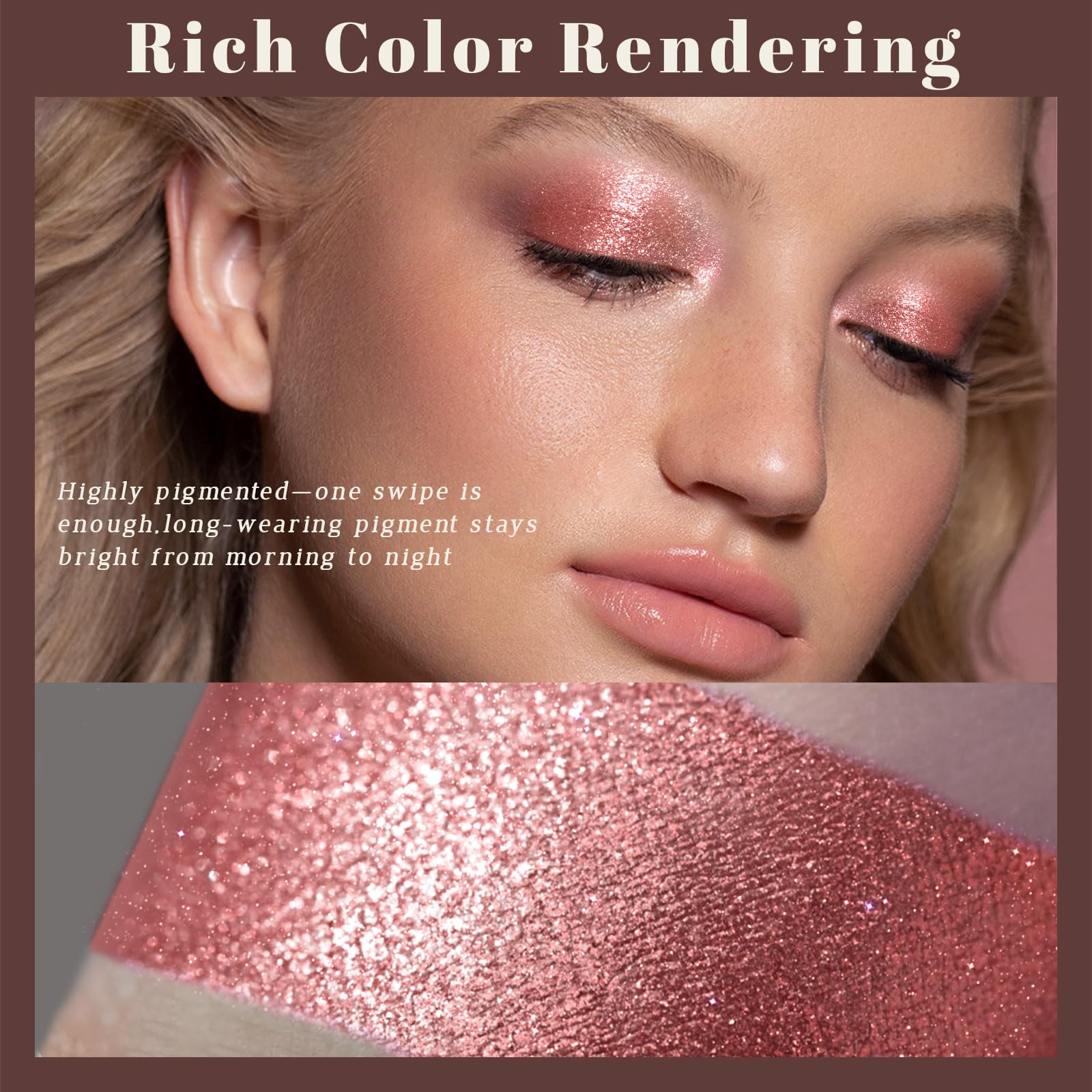 Noerrors swatches on arm showing duochrome shift and buildable color