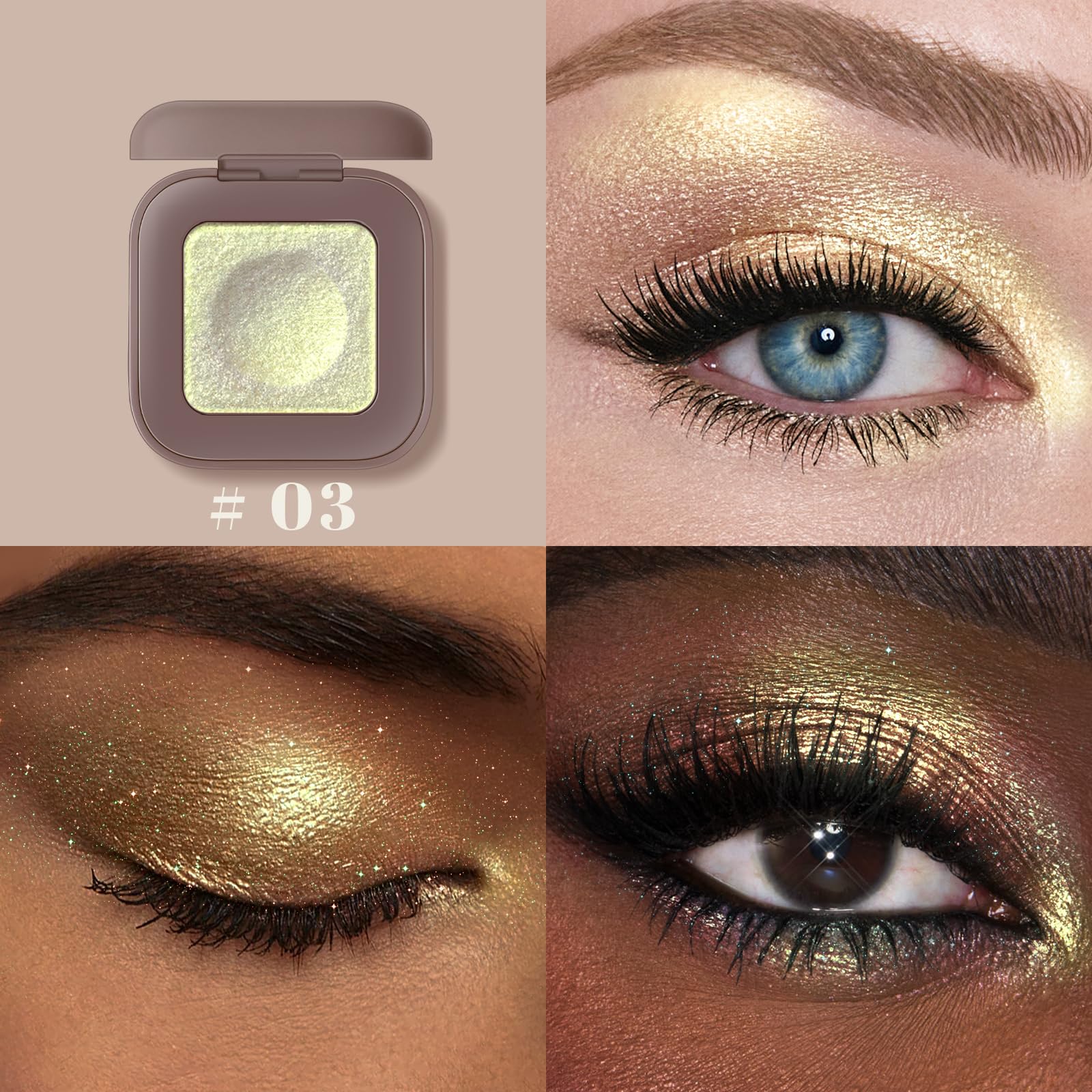 Noerrors texture close-up of creamy mousse glitter, smooth application benefit