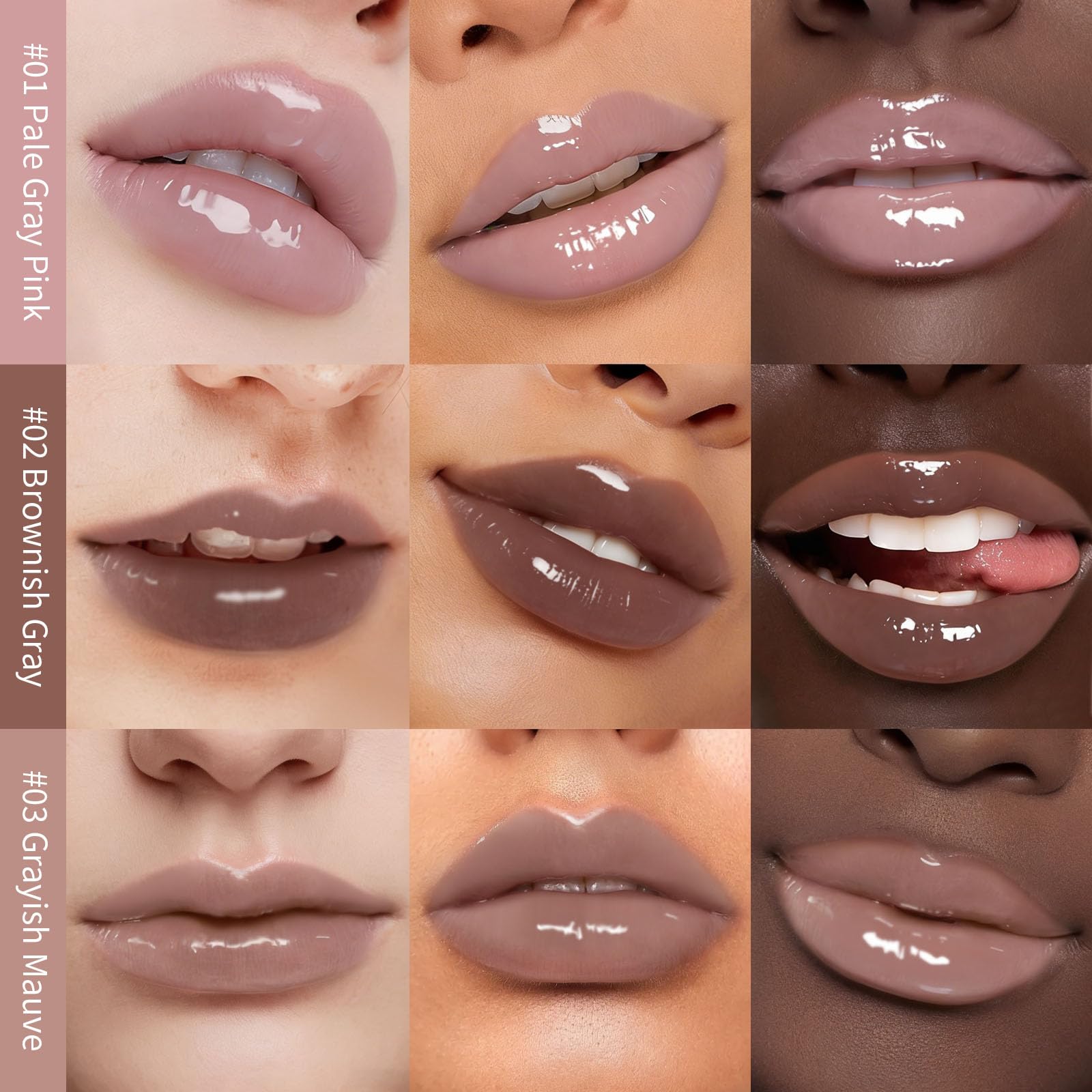 Noerrors texture gloss drop highlighting mirror finish and hydrating feel