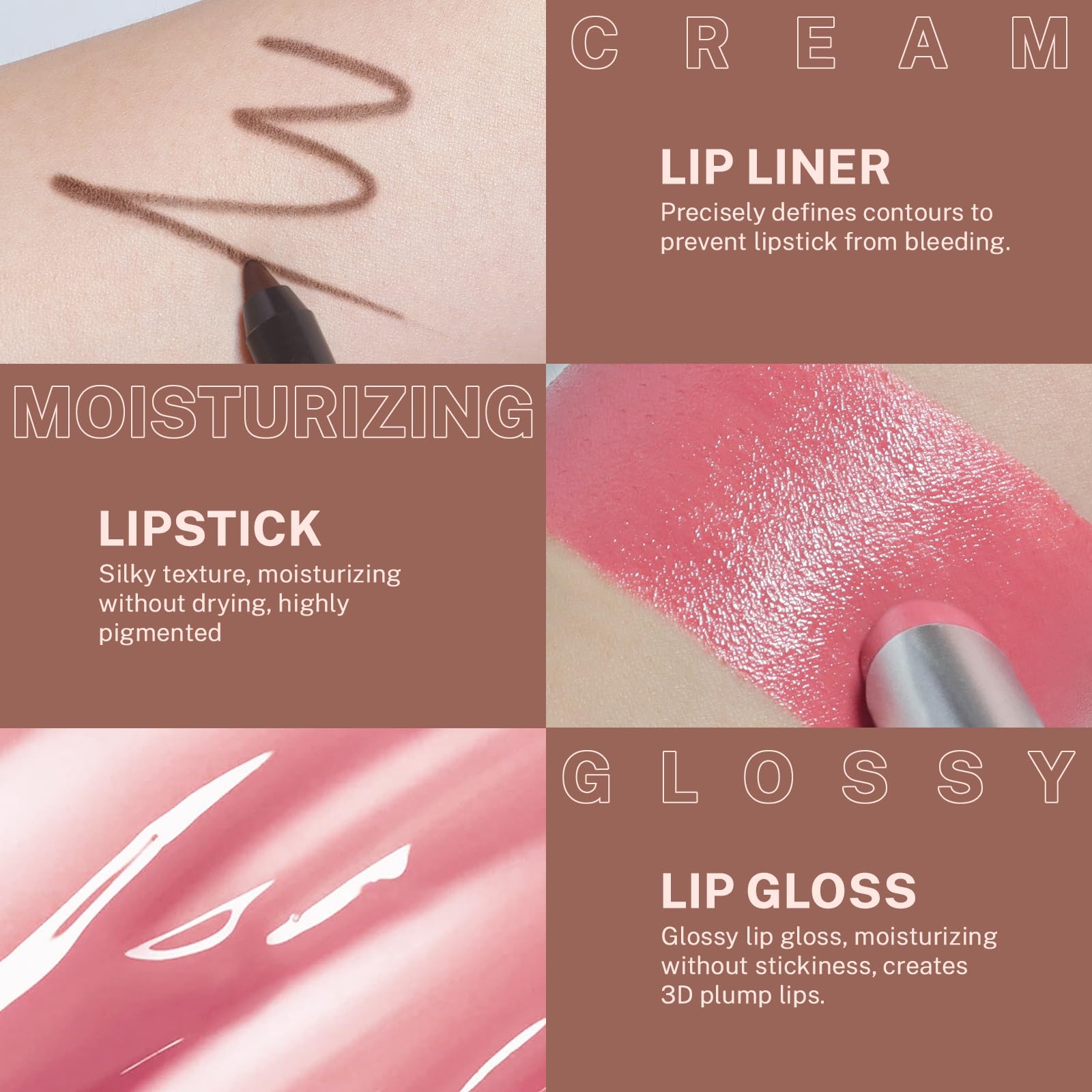 Noerrors hydrating tinted balm texture swipe showing moisturizing pigment