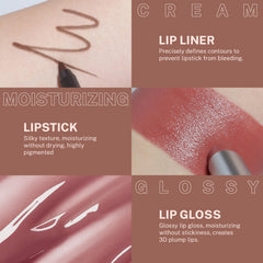 Noerrors tinted lip balm texture swipe showing hydration and color