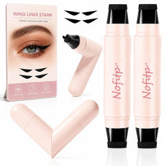 Nofitp packaging front showing two 2-in-1 winged eyeliner pens and benefits