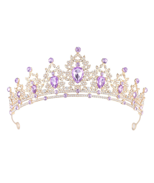 NOIMTTY front view crystal crown showcasing elegant sparkle and bridal appeal