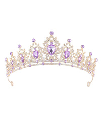 NOIMTTY front view crystal crown showcasing elegant sparkle and bridal appeal