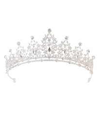NOIMTTY tiara front view showing full crystal sparkle and elegant silhouette