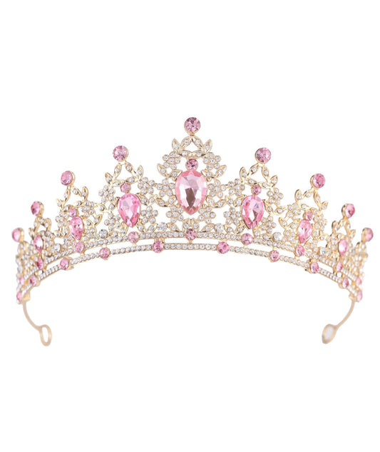 NOIMTTY tiara front view showing elegant shape and bridal sparkle