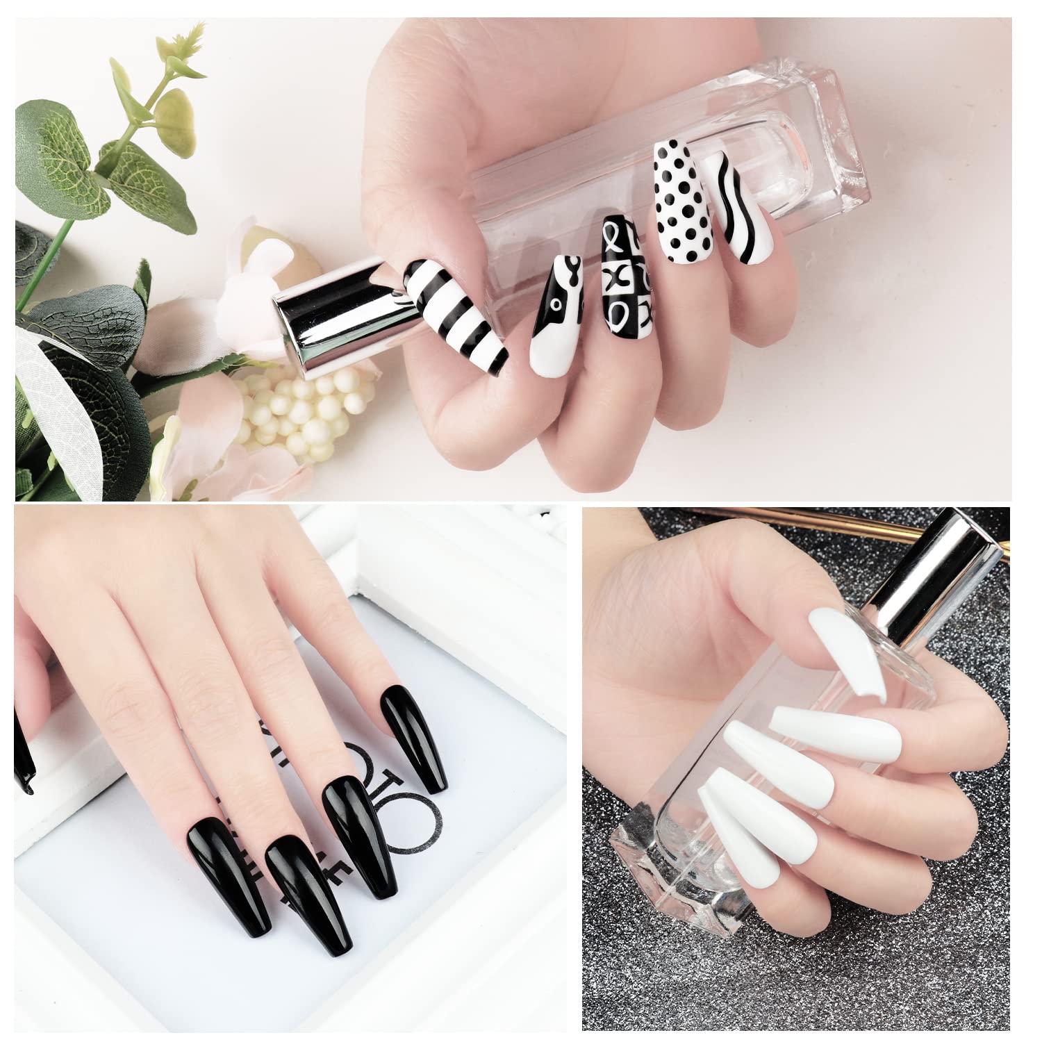 noirwhite brush stroke texture of black gel showing smooth application