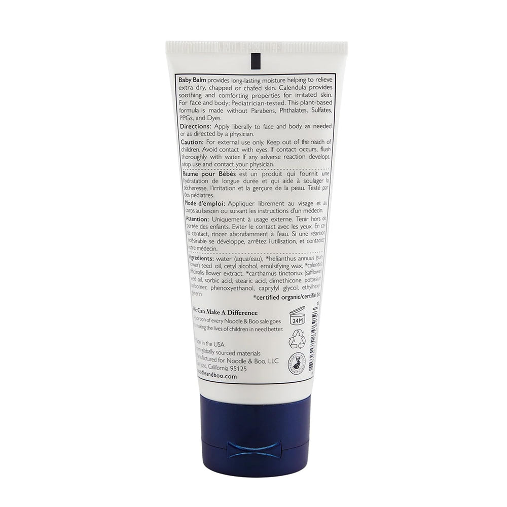 Noodle & Boo balm texture close-up demonstrating thick, non-greasy spread