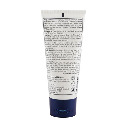 Noodle & Boo balm texture close-up demonstrating thick, non-greasy spread