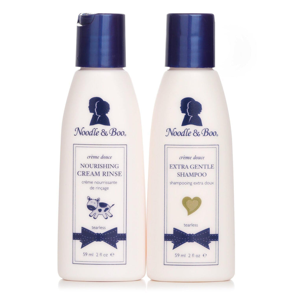 Noodle & Boo baby bath lifestyle with parent using shampoo showing gentle cleansing benefit
