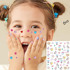 nooepc decal sheet with flowers unicorns and fruit for playful looks