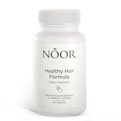 NOOR HAIR front bottle view showing label and benefits