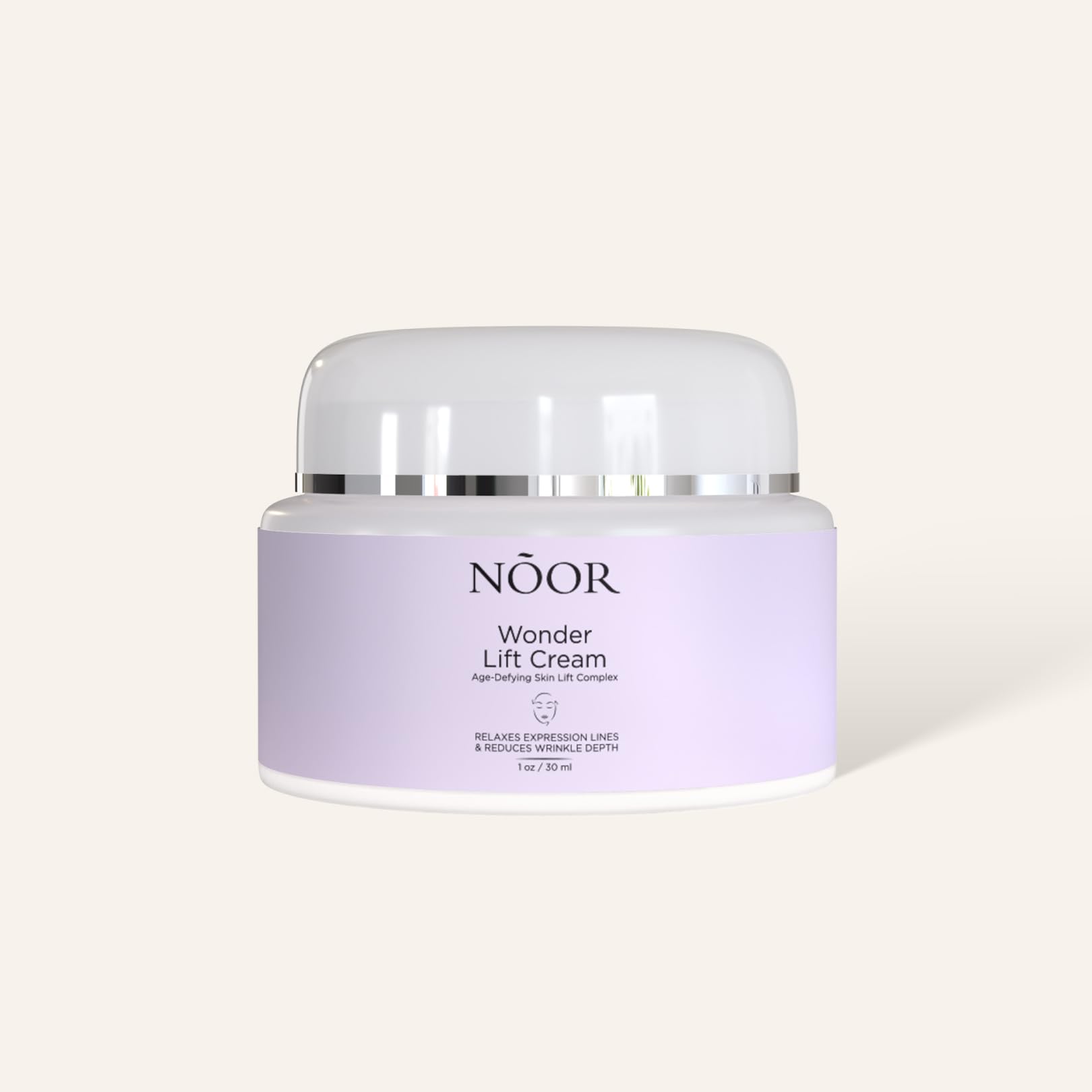 NOOR HAIR jar front view shows clean packaging and moisturizer benefit