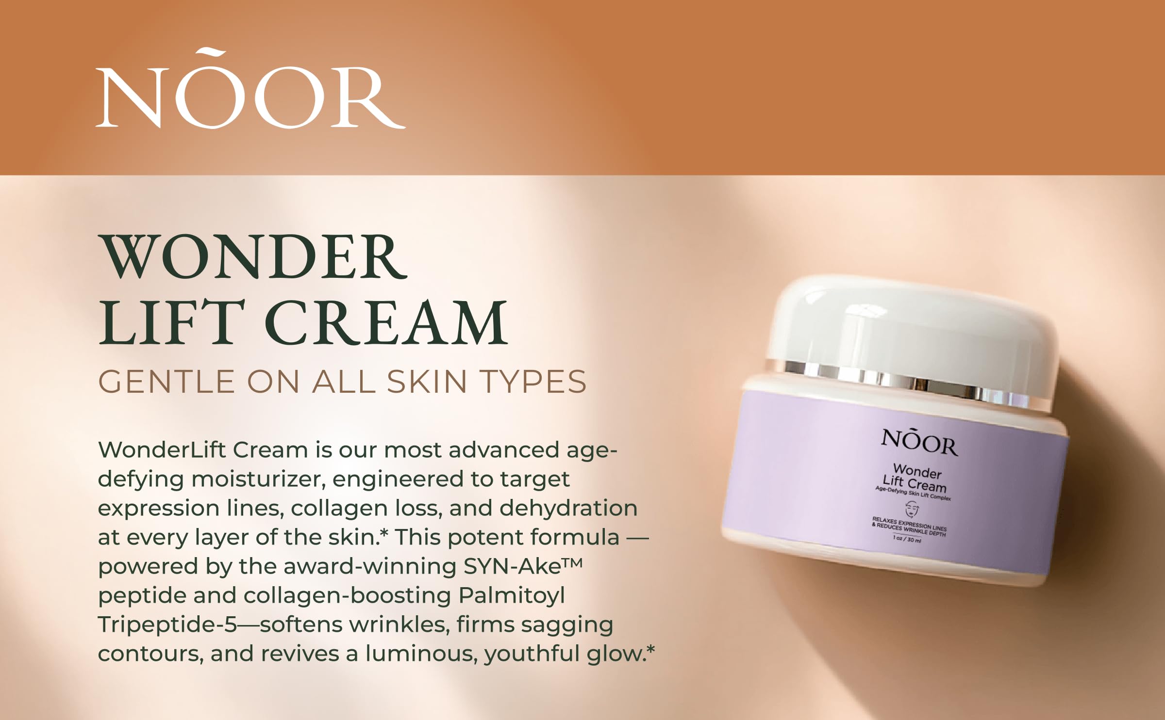 NOOR HAIR jar with outer box demonstrating retail packaging and return guarantee