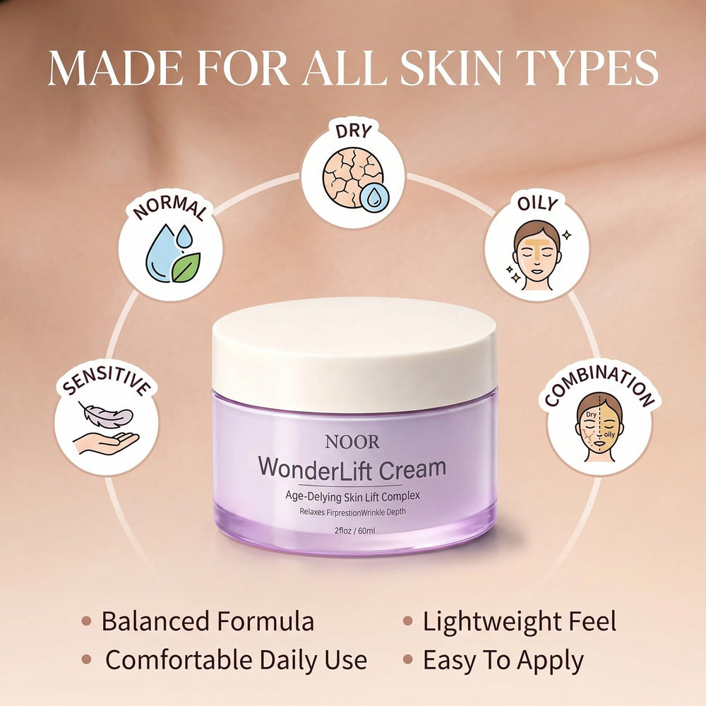 Noor Wonderlift product label close-up revealing key natural ingredients benefit transparency