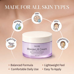 Noor Wonderlift product label close-up revealing key natural ingredients benefit transparency