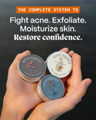Norse Organics Acne Night balm close-up showing rich texture for overnight soothing