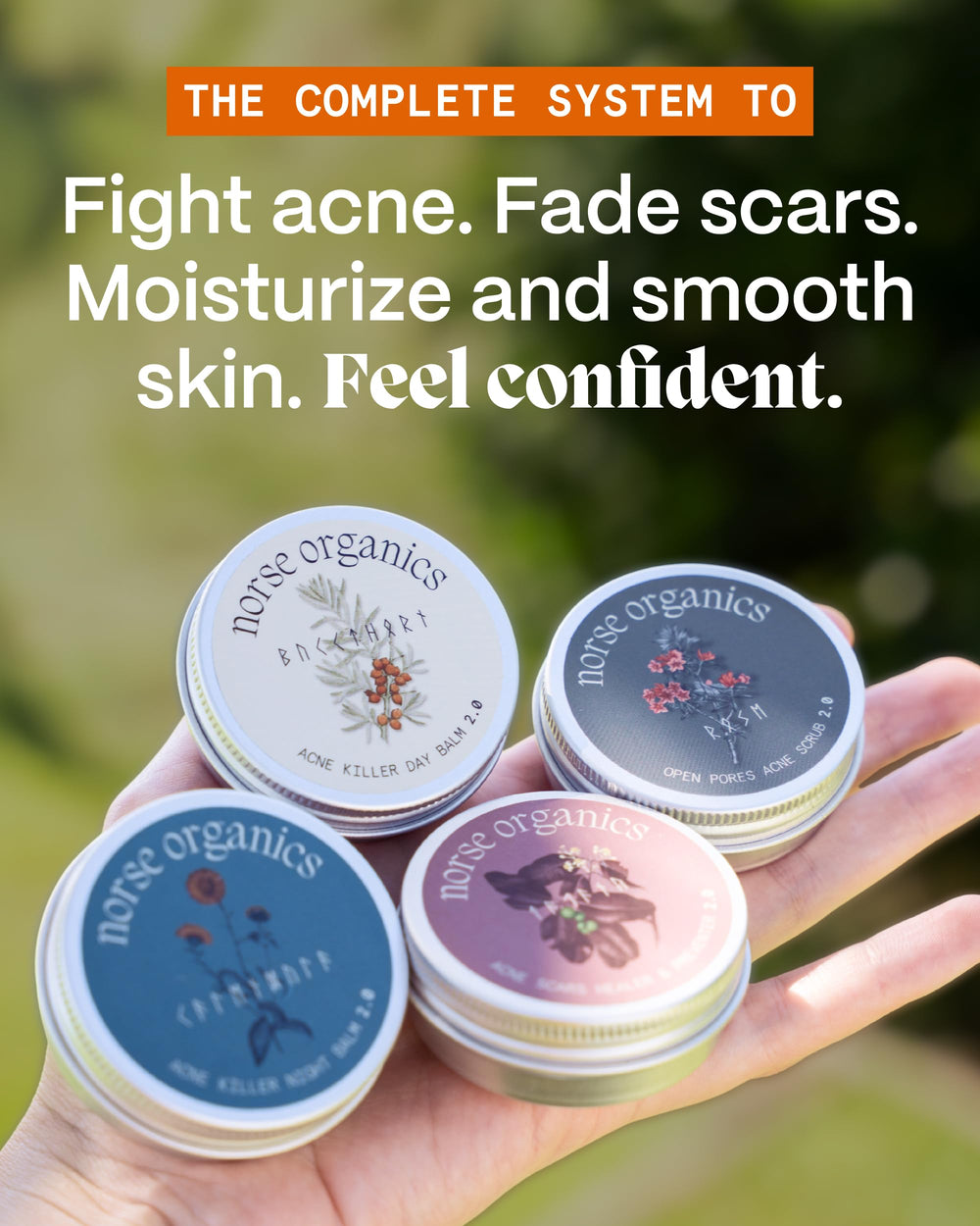 Norse Organics Day Balm texture close-up demonstrating quick-absorbing finish