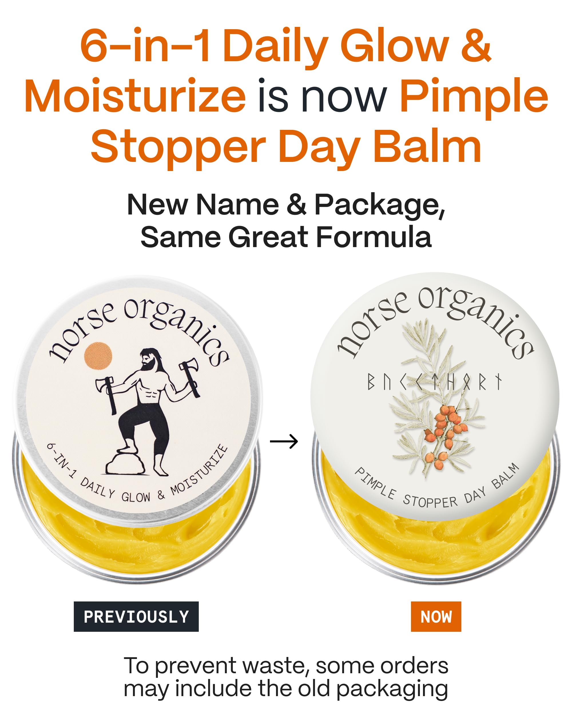 Norse Organics open jar revealing smooth balm texture for quick absorption