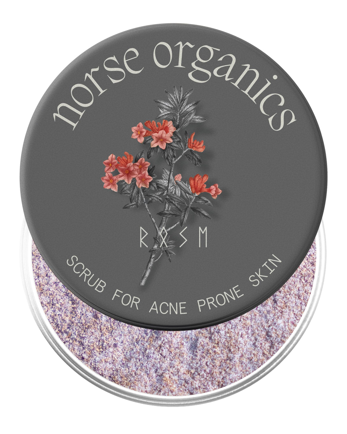 Norse Organics front jar view showing clean botanical packaging and benefit