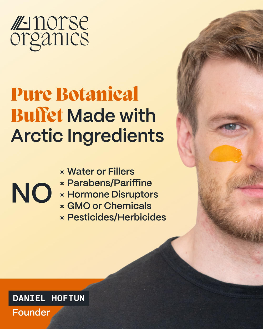 Norse Organics scrub staged in bathroom routine for effortless skincare benefit