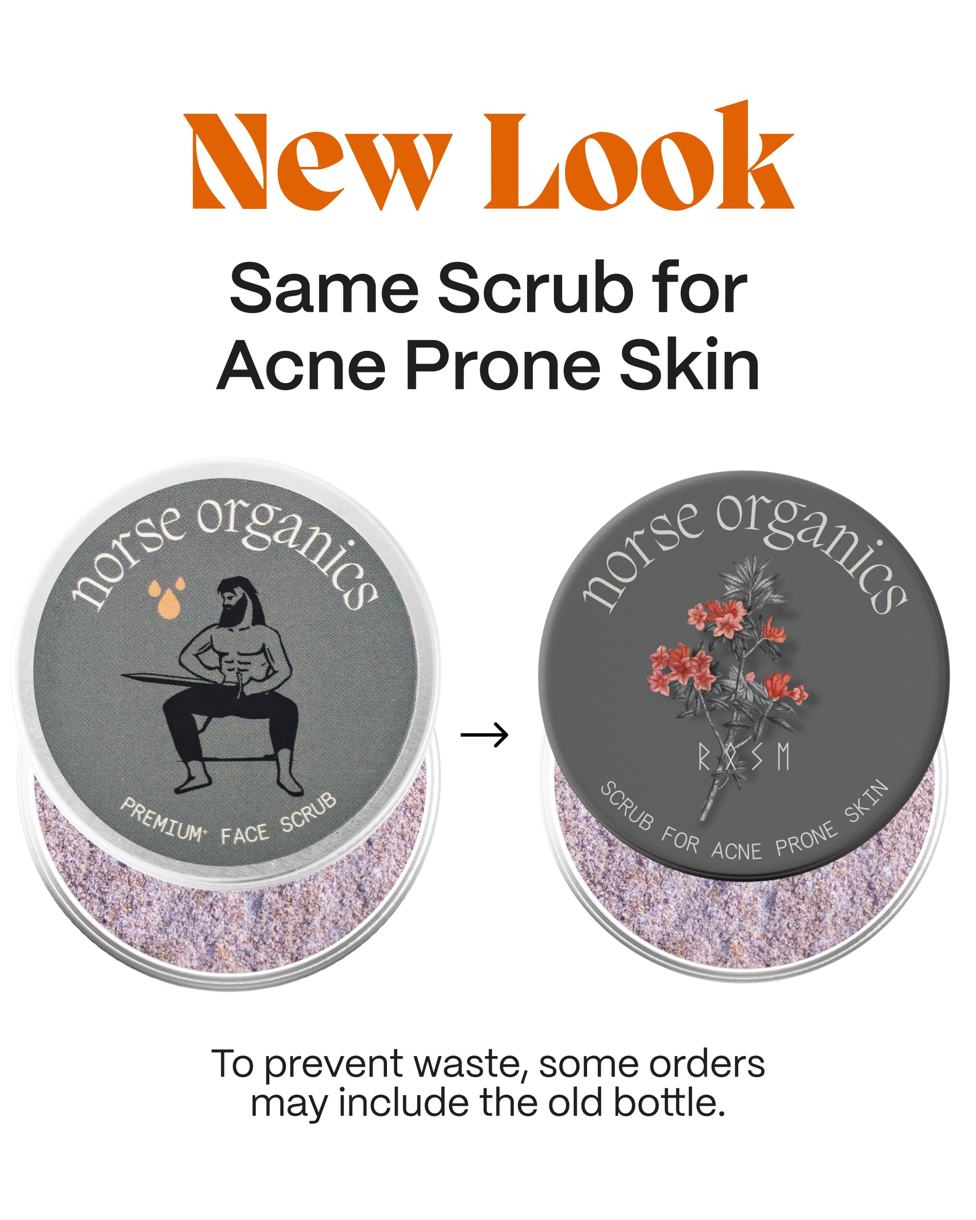 Norse Organics close-up of powder texture highlighting gentle exfoliation