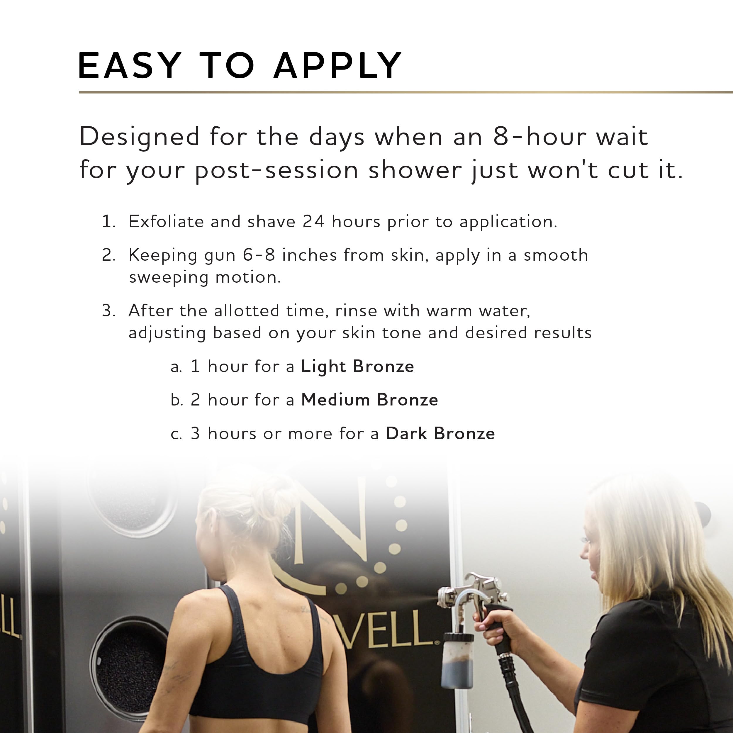 Norvell before and after comparison displaying natural bronze transformation results