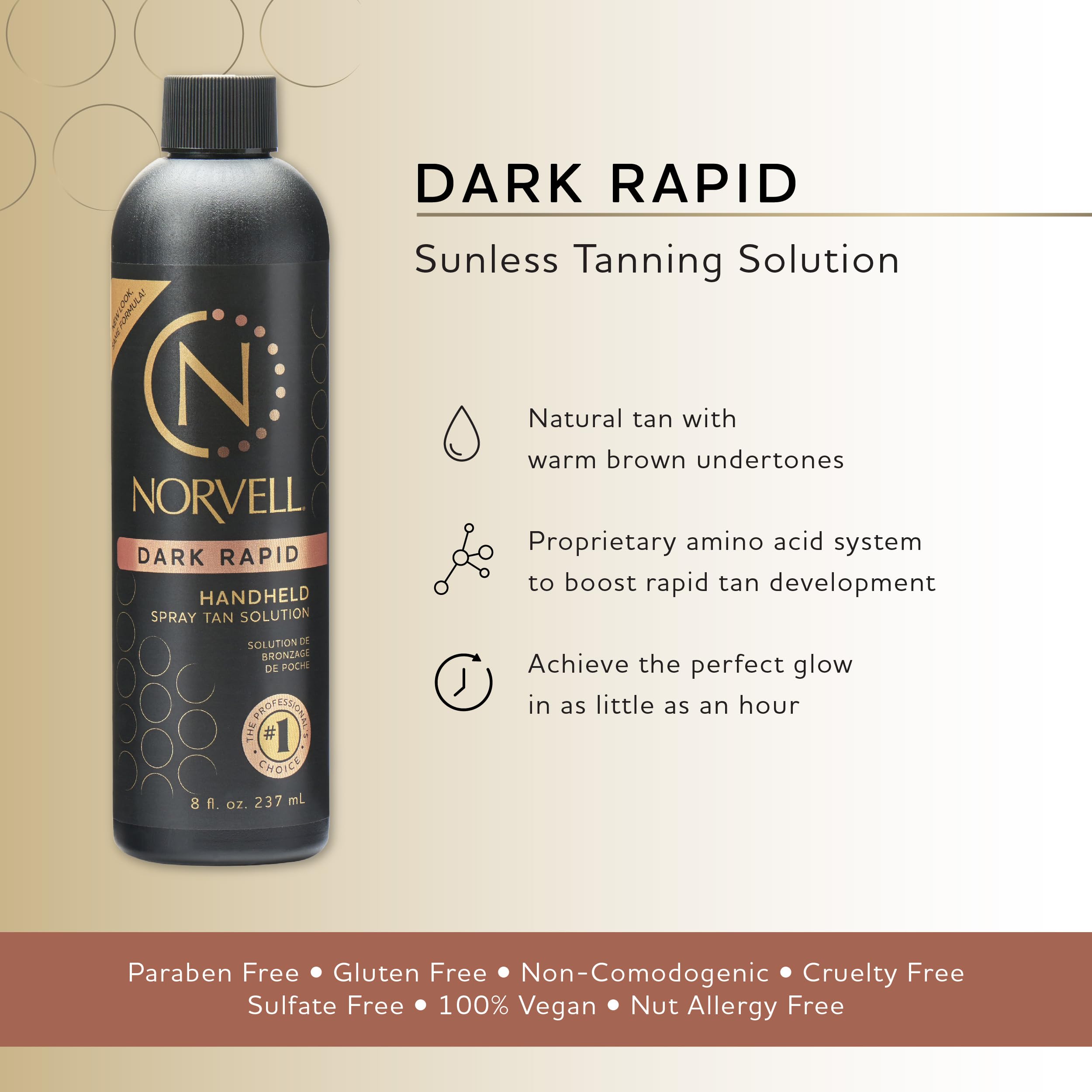 Norvell close-up texture of solution highlighting smooth bronzer blend for even coverage