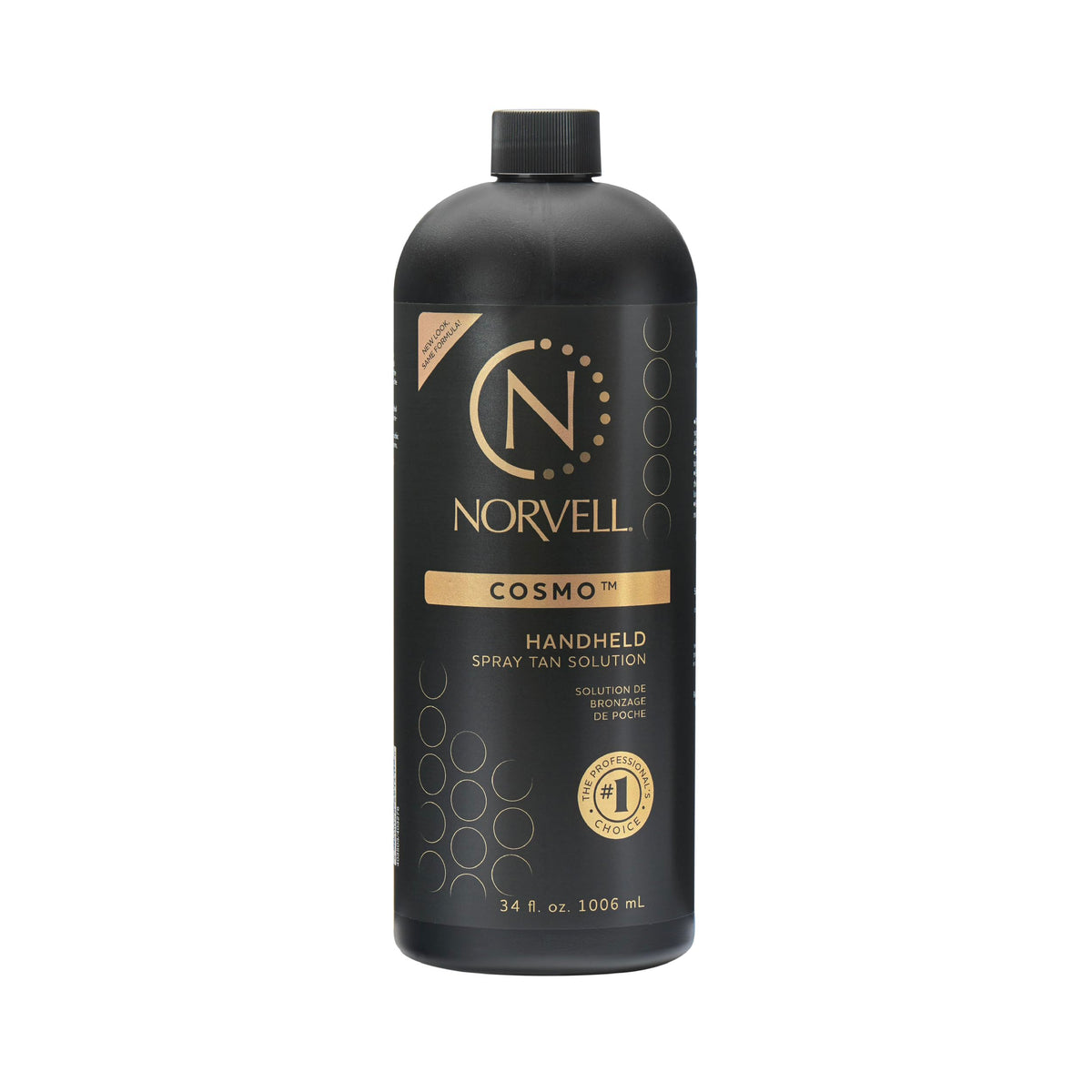 Norvell Cosmo front packaging showing bottle and label benefits