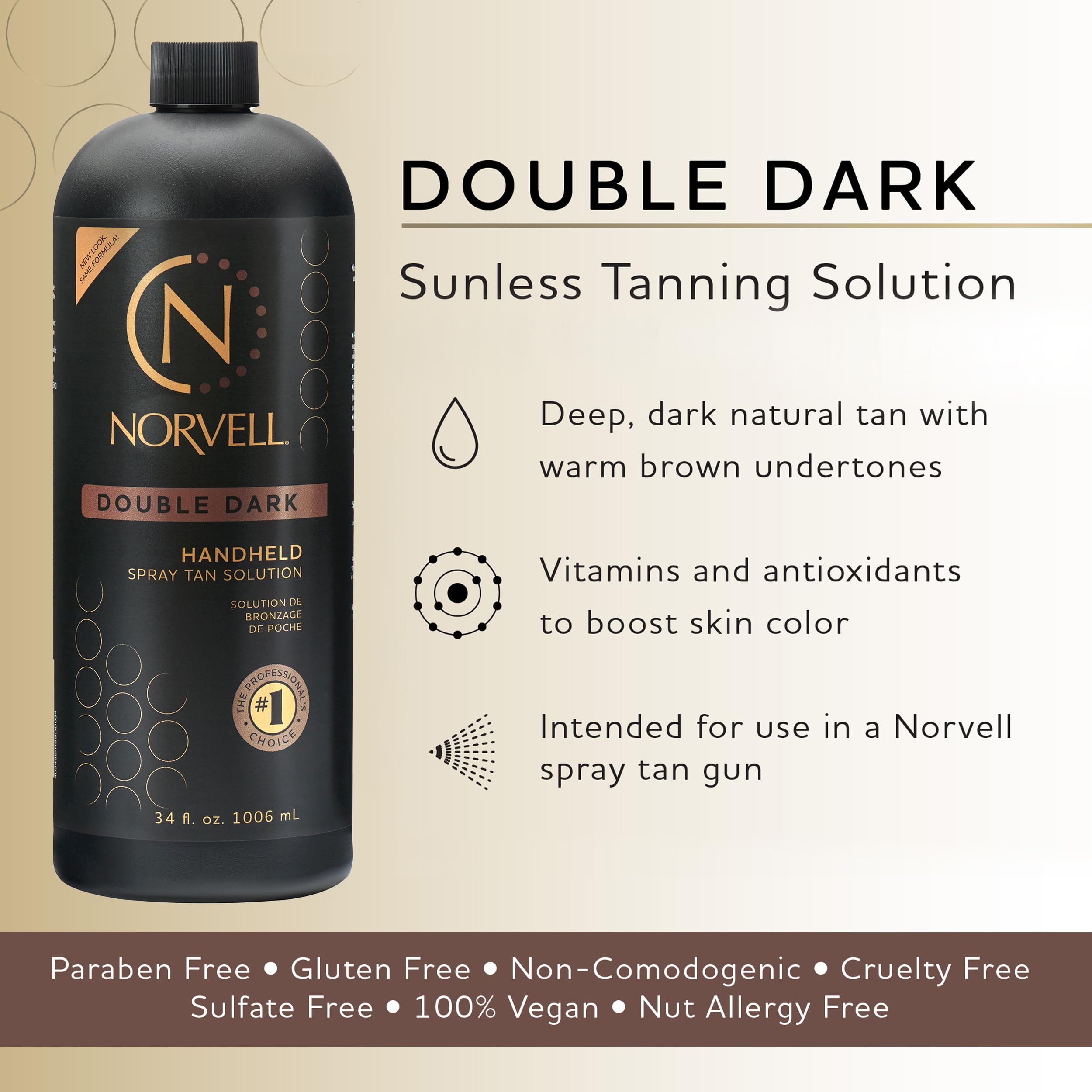 Norvell Double Dark close-up of bronzer texture highlighting smooth application