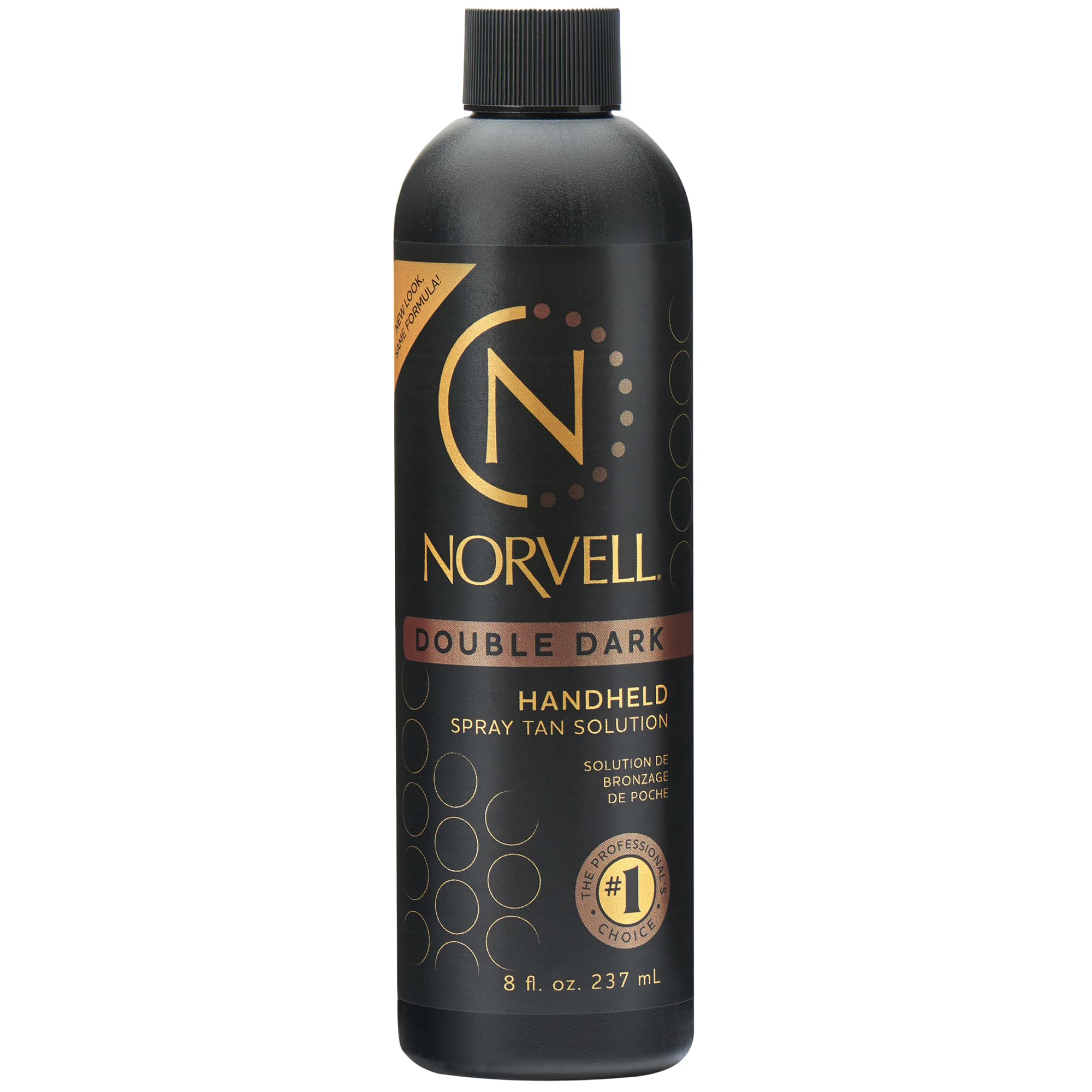 Norvell front bottle view showing product and professional results